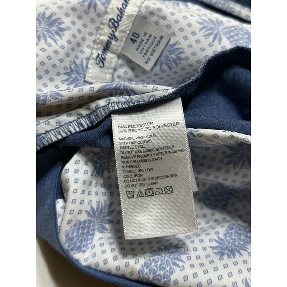 Tommy Bahama Golf Shorts Navy Blue Golf Marlin Mens Size 40 Pineapples Inside - Picture 9 of 11